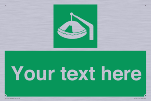 Custom sign Safe condition Davit-launched liferaft